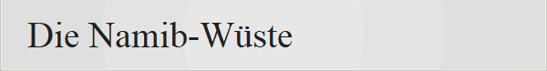 Die Namib-Wste