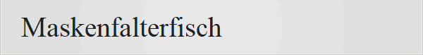 Maskenfalterfisch