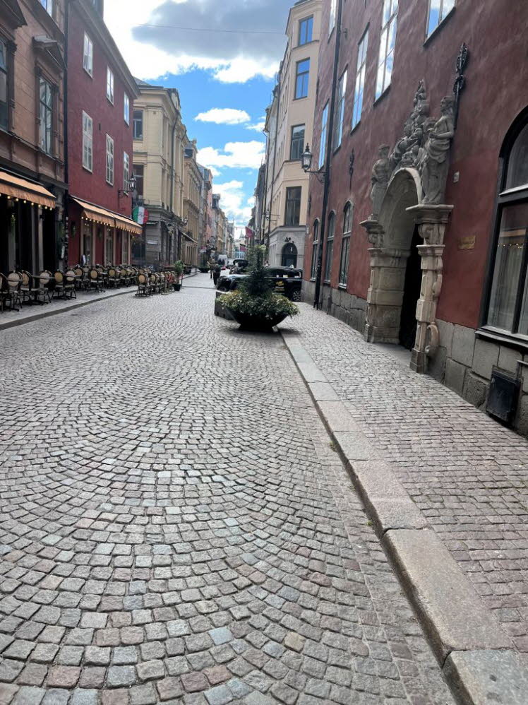 Stora Nygatan wurde nach dem gro�en Stadtbrand im Jahr 1625 angelegt und ist eine der Hauptachsen der Altstadt.