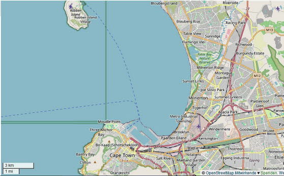 Tafelberg mit Robben Island